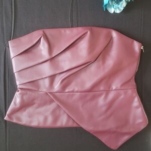 Faux Leather Bustier
